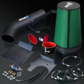 1999-2006 Chevrolet Sierra 2500HD 6.0L V8 High Performance Black Cold Air Intake System Kit with Green Air Filter