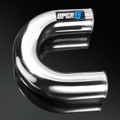Universal 3.5'' Outside Diameter 180 Degree Polished Aluminum Pipe